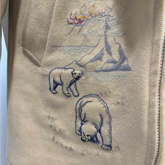 Traditional Inuit Wool and Fur Parka / Vintage / hand Embroidery - Picture 8 of 10